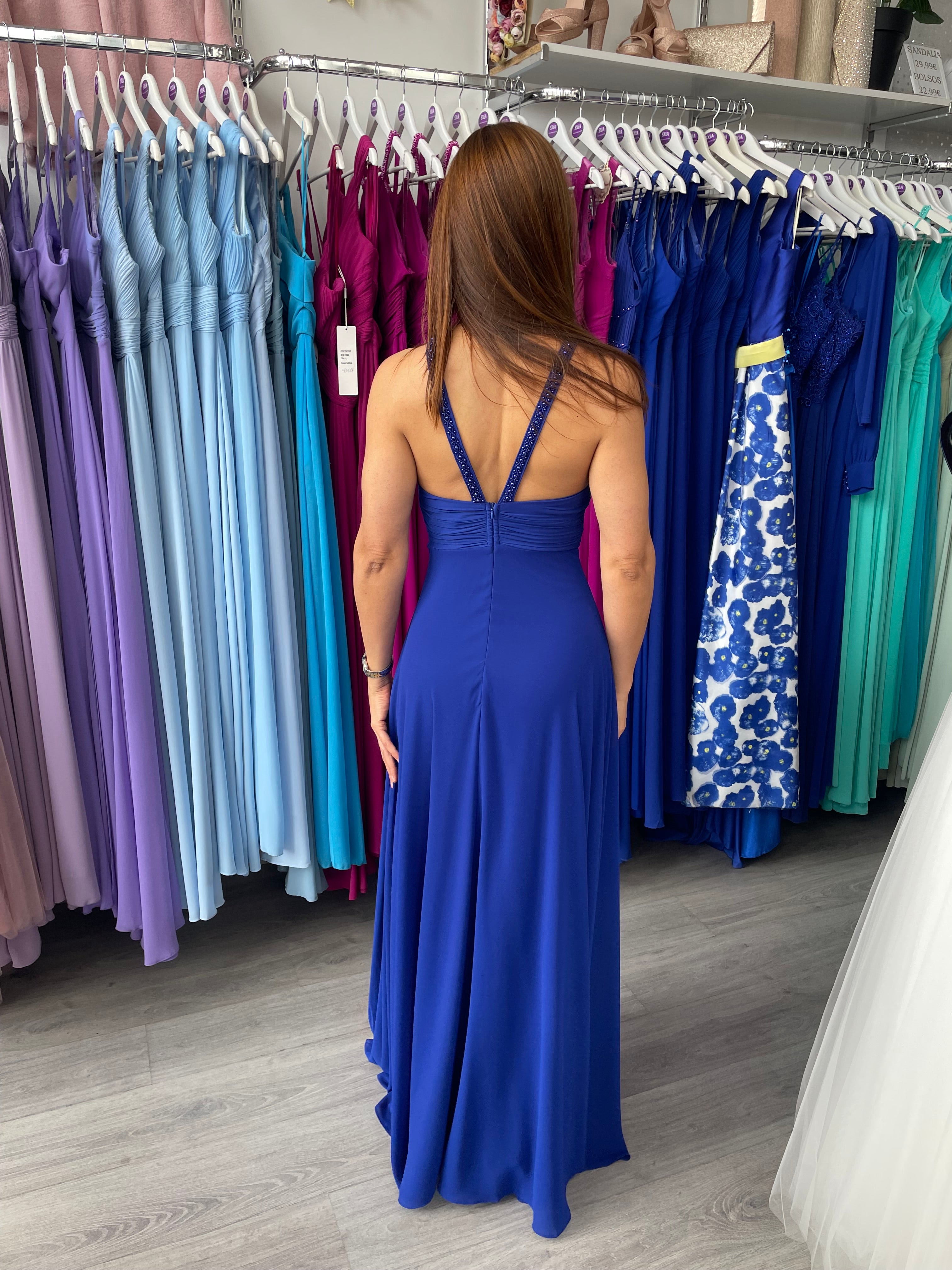 Vestido largo Suhaila azulón