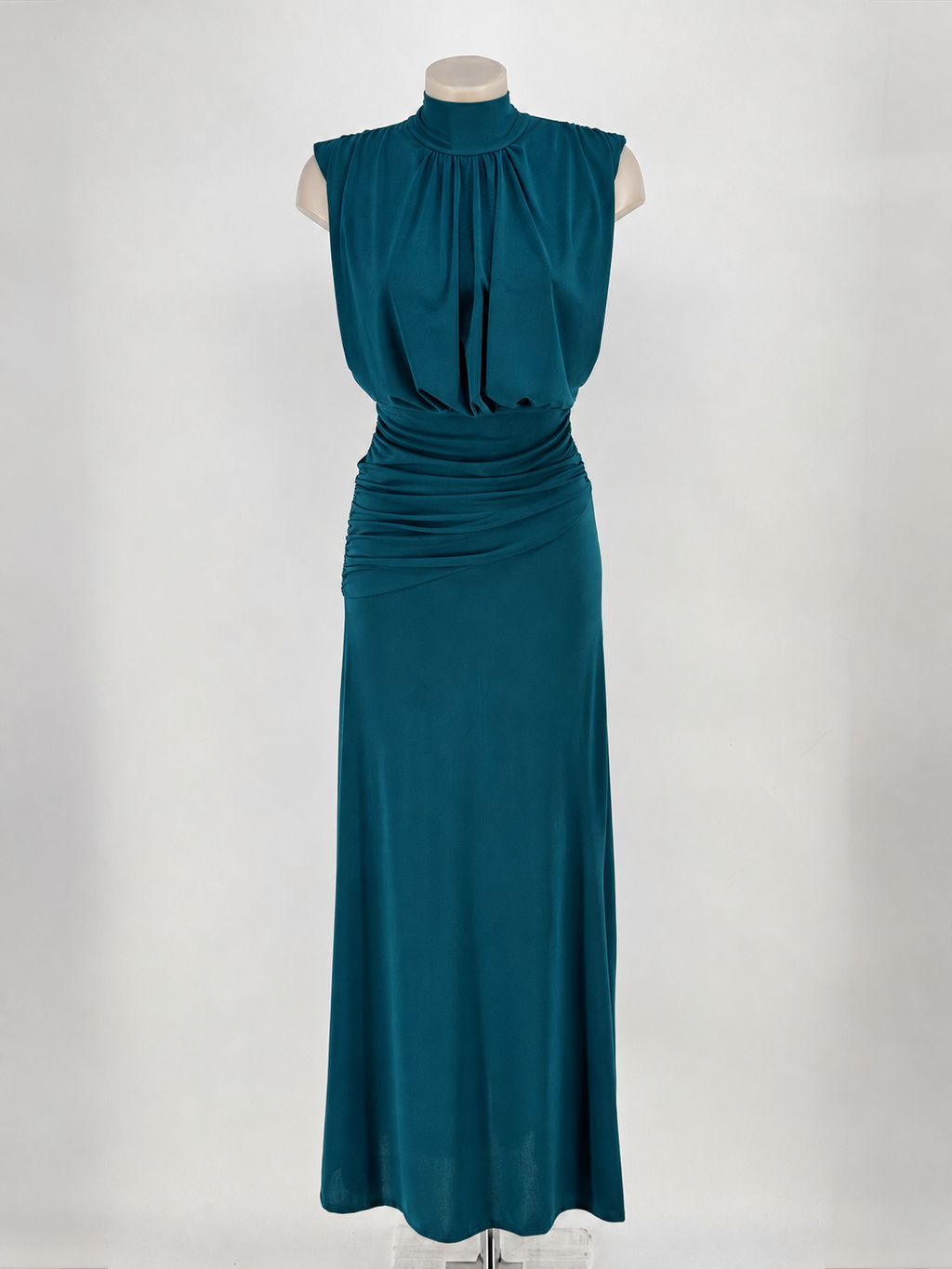 Vestido largo Ainara Petróleo