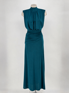Vestido largo Ainara Petróleo