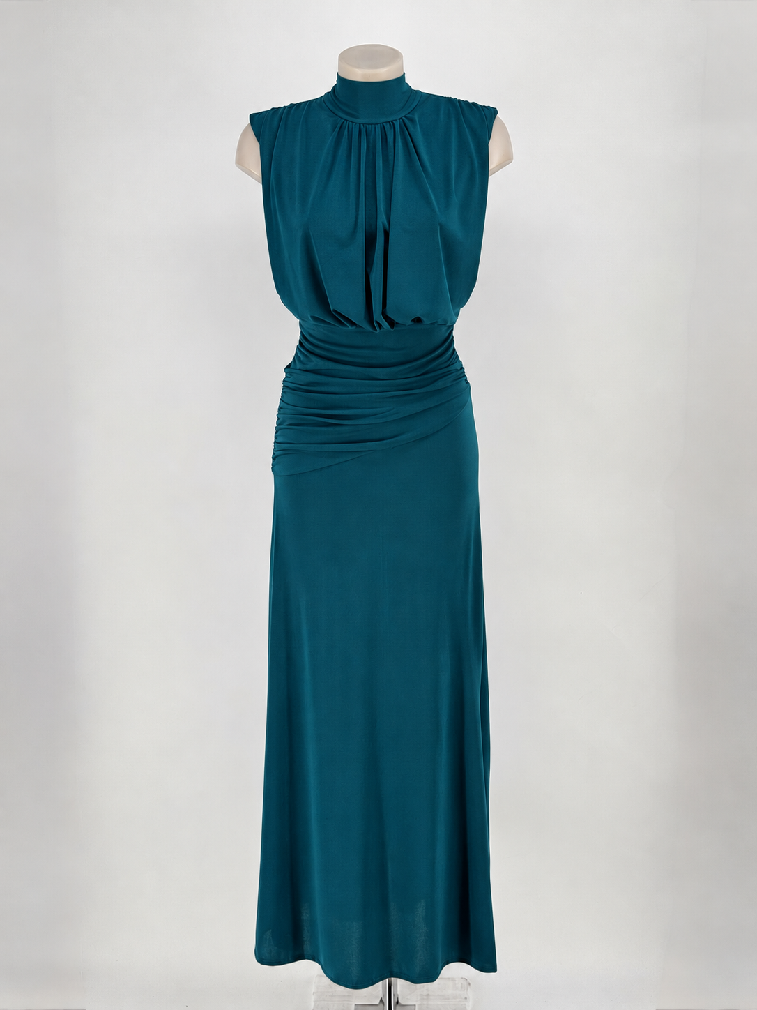 Vestido largo Ainara Petróleo
