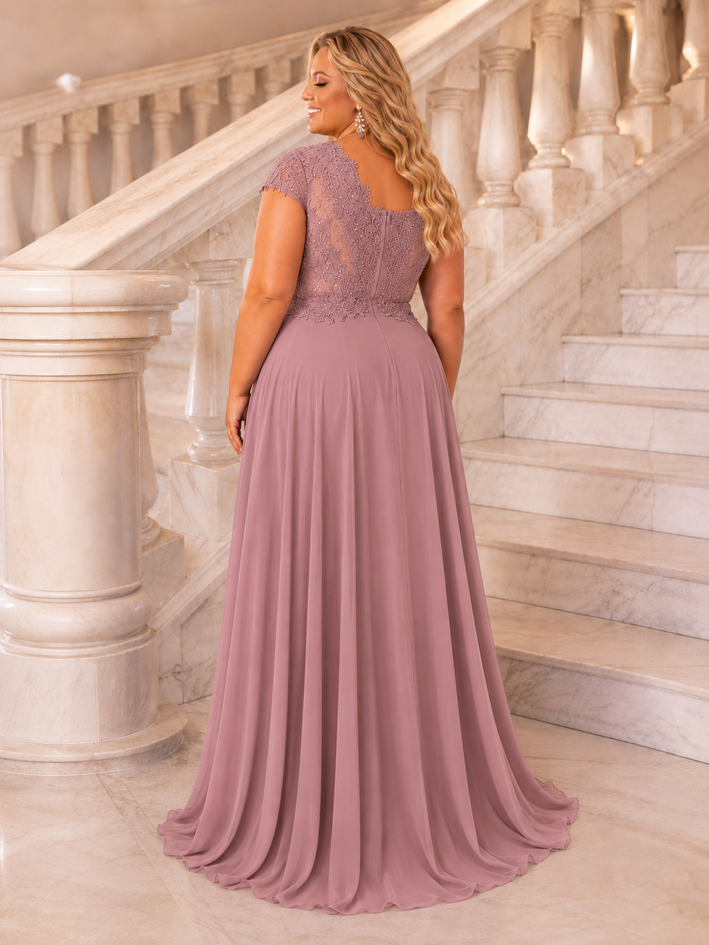 Vestido largo TG Italia Rosa