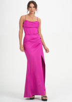 Vestido largo Adrianna amarena