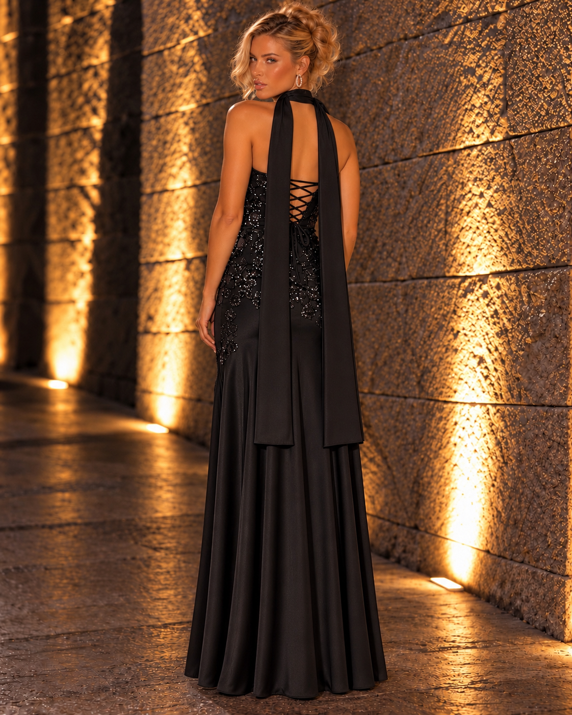 Vestido largo Kaila Negro