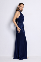 Vestido largo Kareins licra marino
