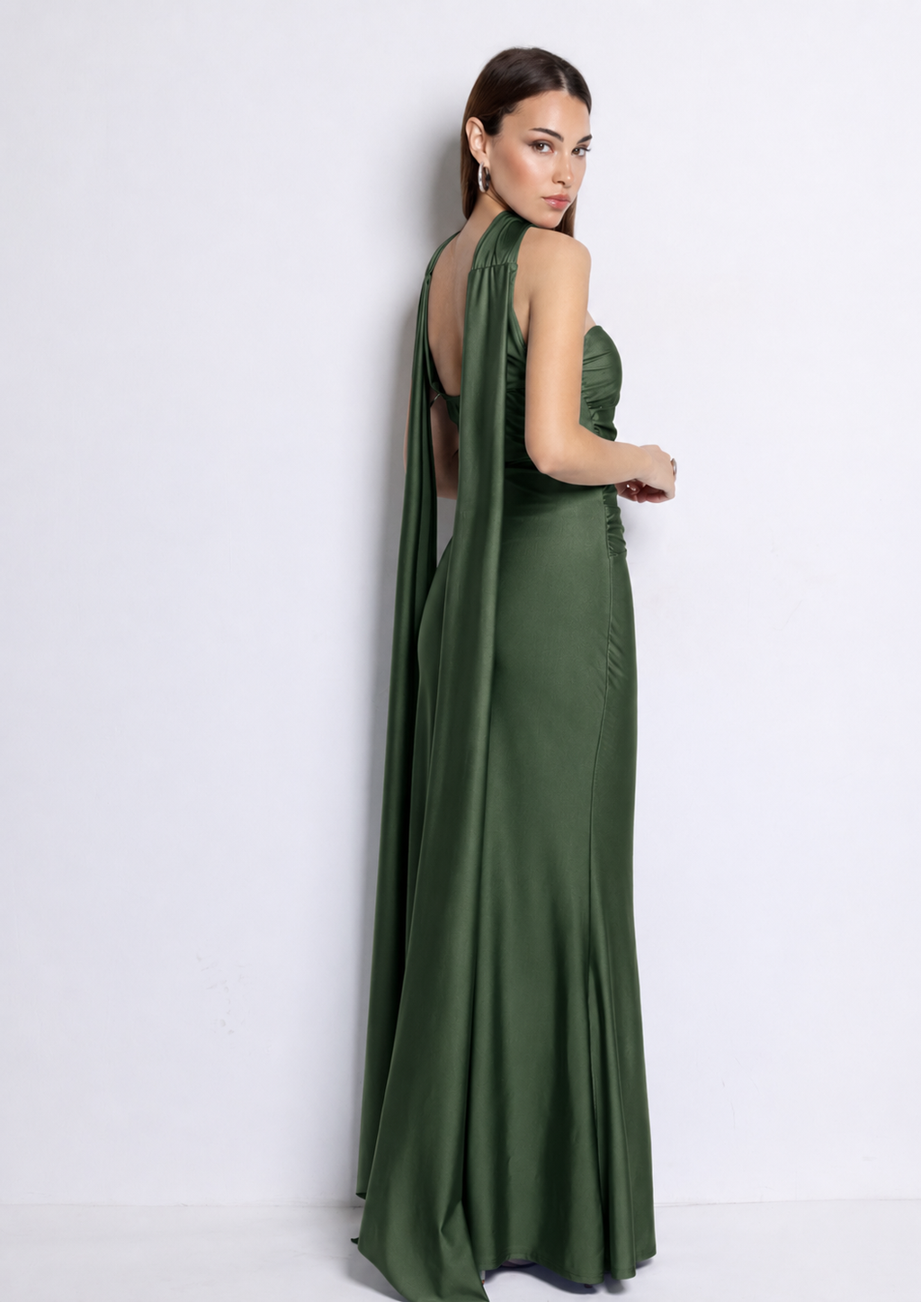 Vestido largo Beberly Kaki