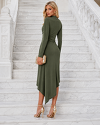 Vestido midi Lix Kaki