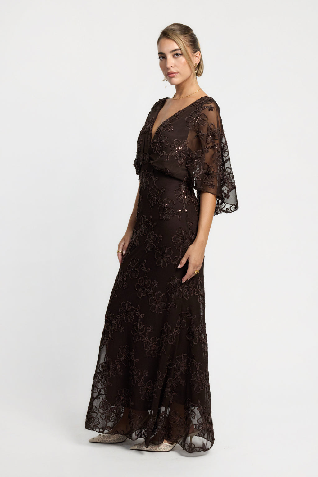 Vestido largo Duna Chocolate