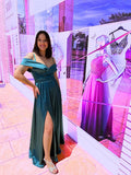  Vestido largo Ico petróleo  image 0