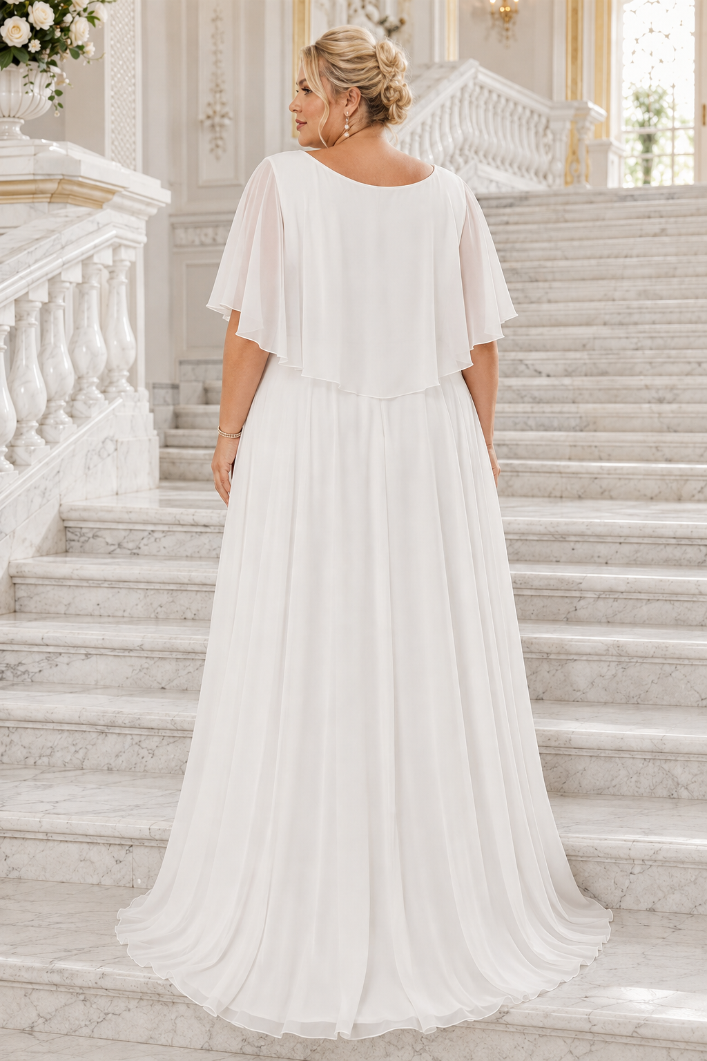 Vestido largo curvy Ingrid novia