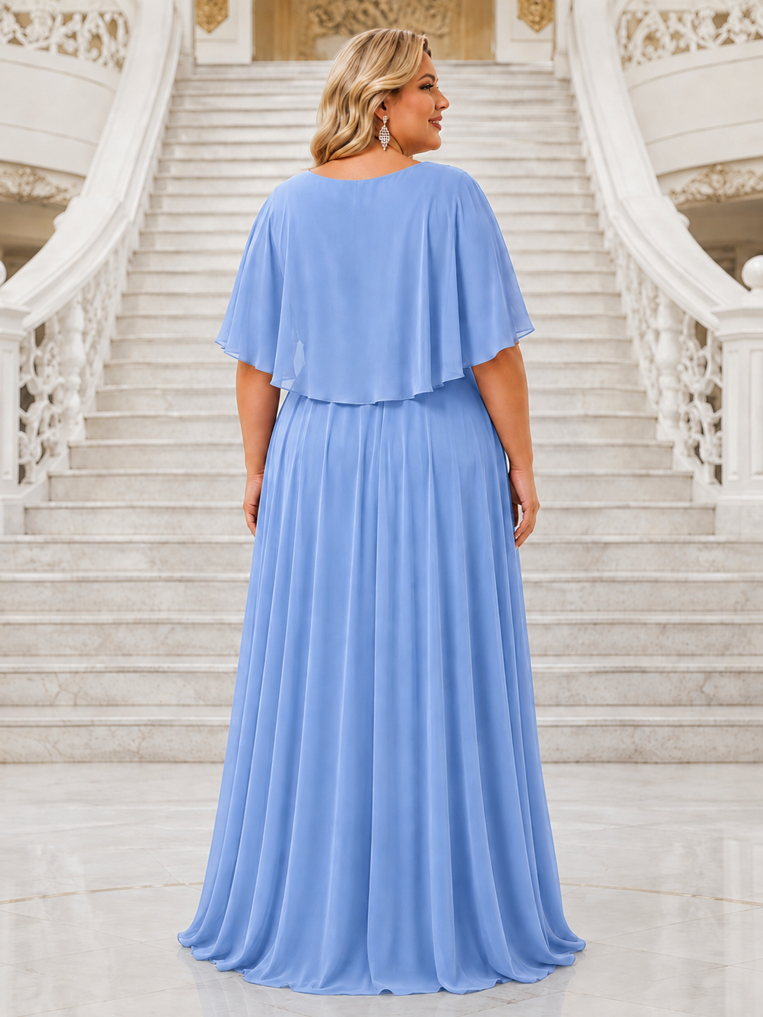 Vestido Ingrid TG Celeste Grisáceo