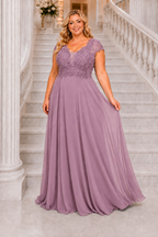 Vestido largo TG Italia Rosa malva