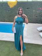 Vestido largo Suhaila Turquesa
