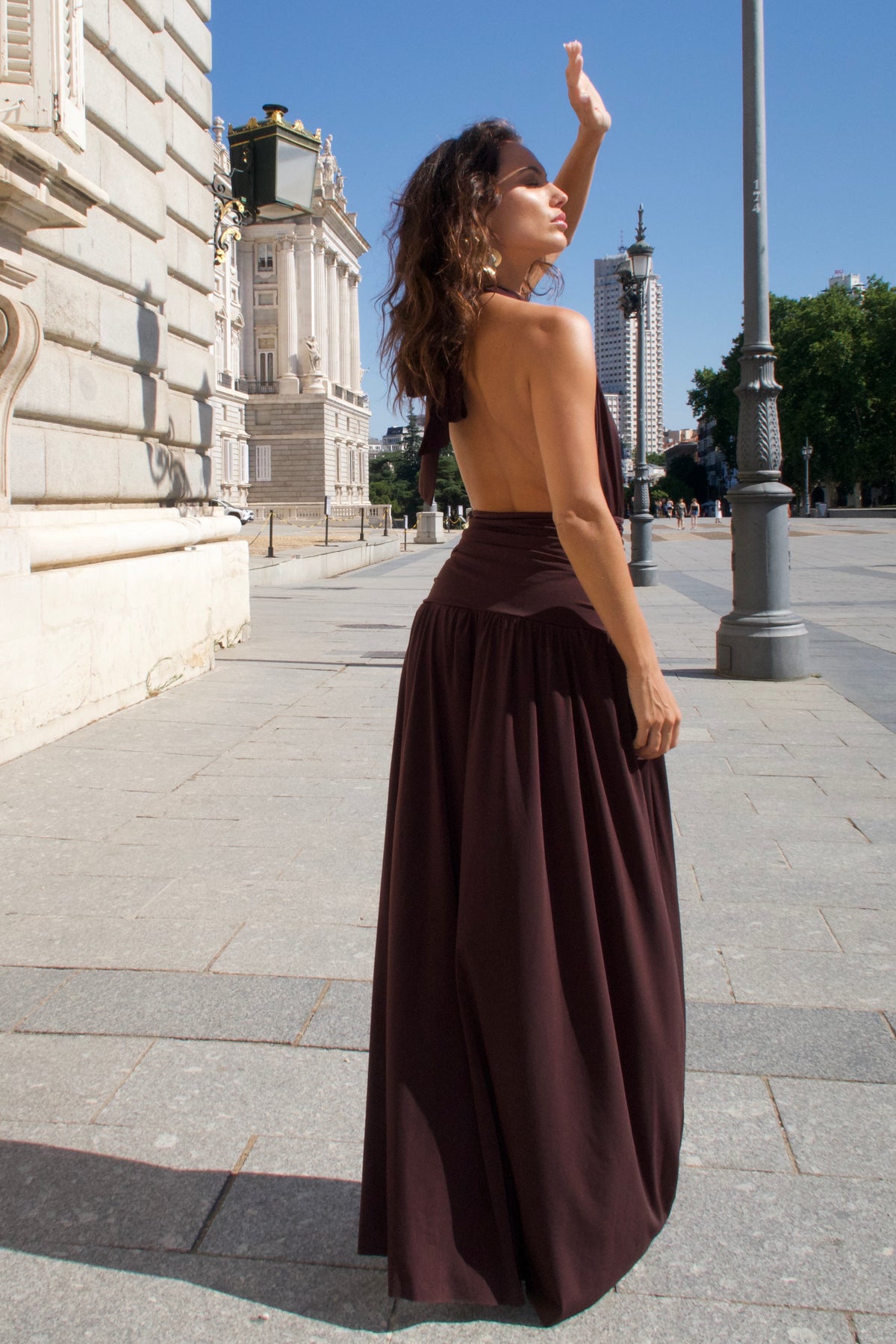 Vestido Largo Dilema chocolate