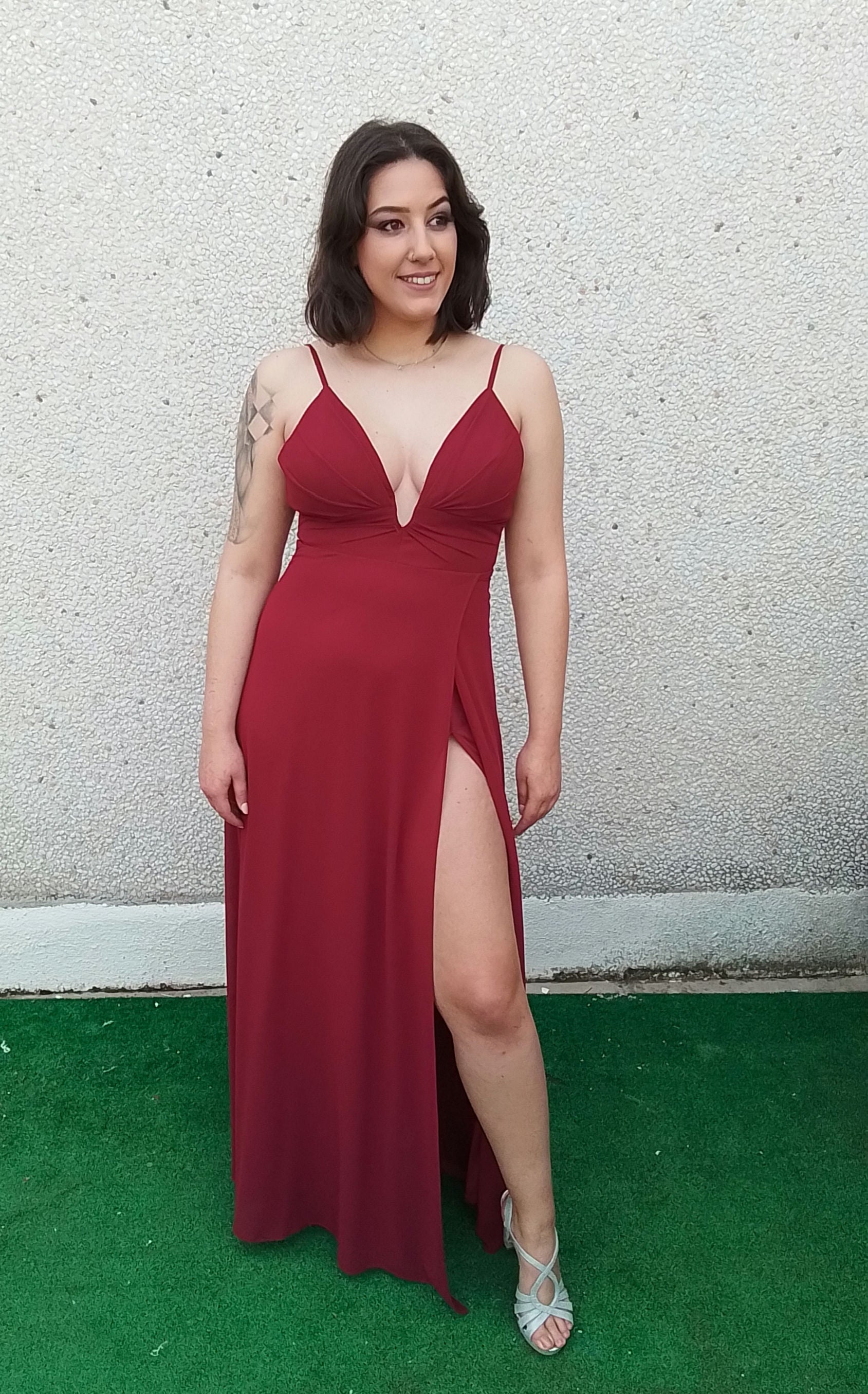 Vestido Yaiza Burdeos image 6