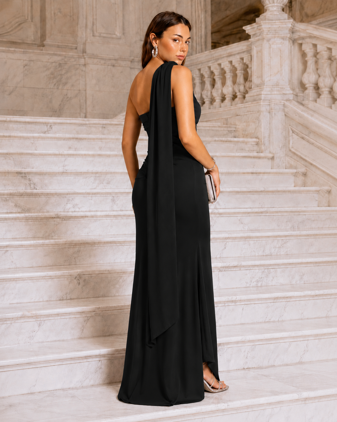 Vestido largo Amaia negro