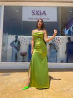 Vestido largo Dafne pistacho image 1