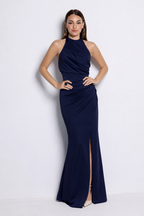 Vestido largo Kareins licra marino