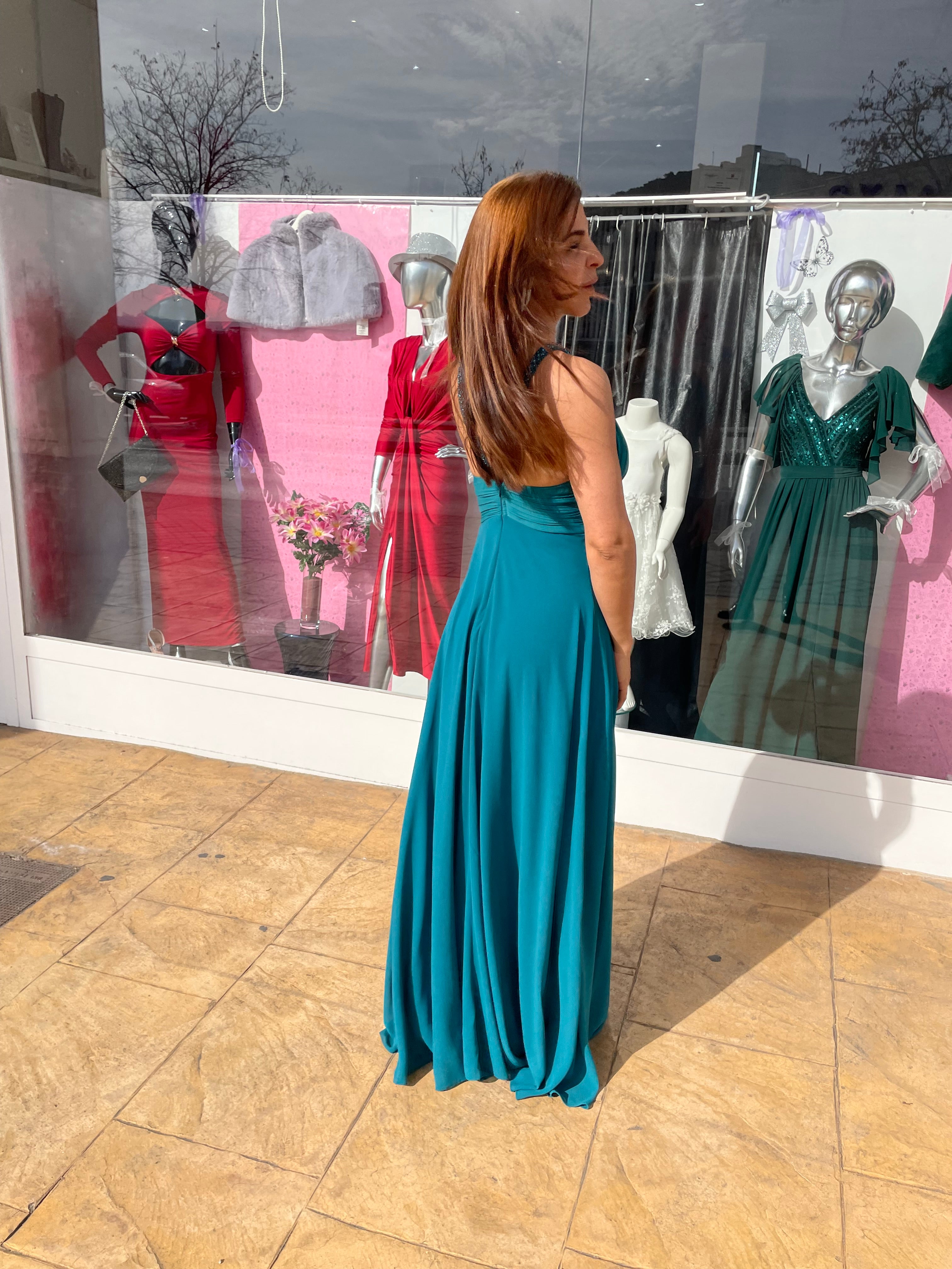 Vestido largo Suhaila petróleo