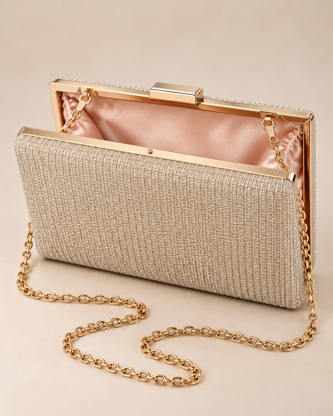 Bolso clutch Champange 89815