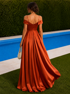Vestido largo Ico Teja