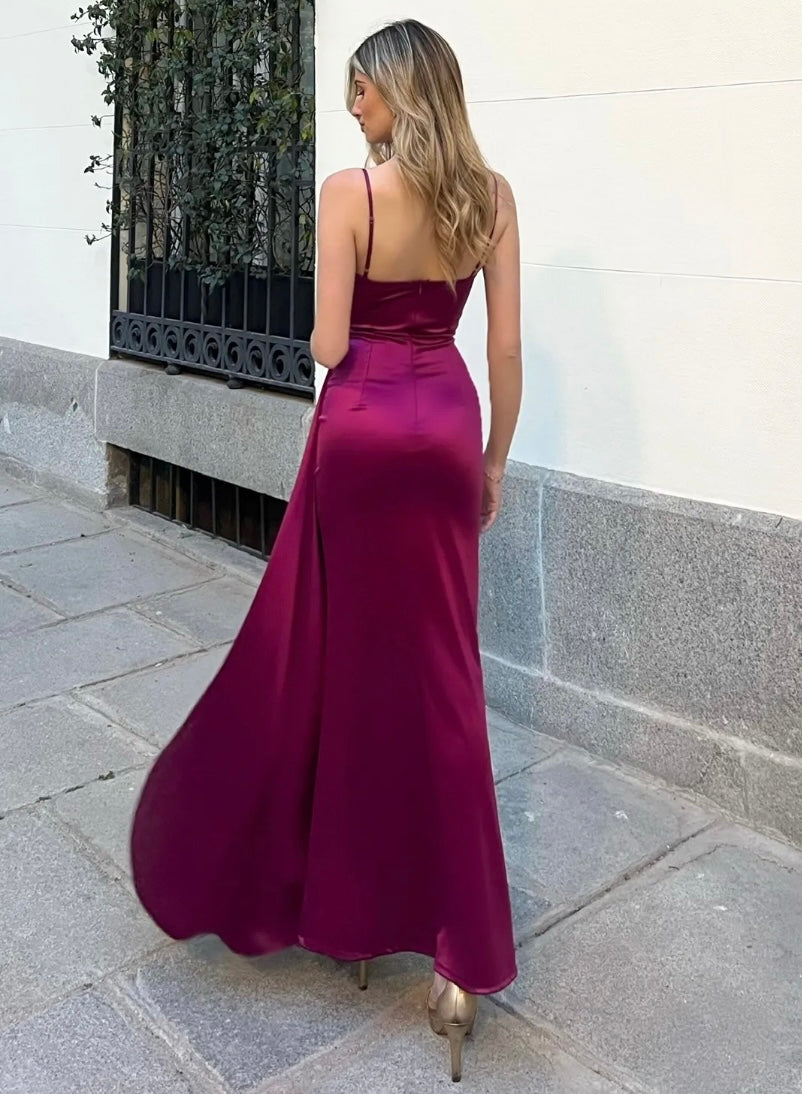 Vestido largo Satén Aura image 5