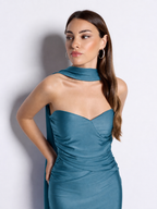 Vestido largo Beberly Petróleo