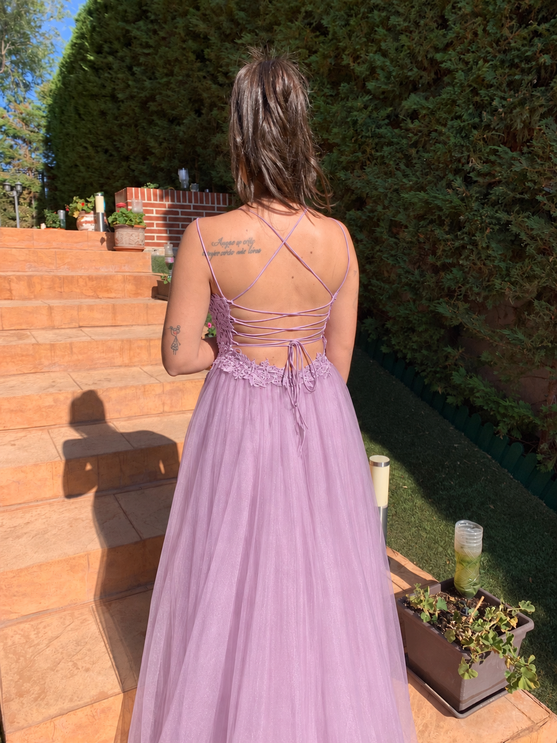 Vestido largo Miss Bliss Malva