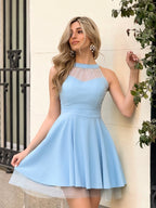 Vestido corto Carol Celeste
