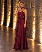 Vestido largo Kaila Burdeos