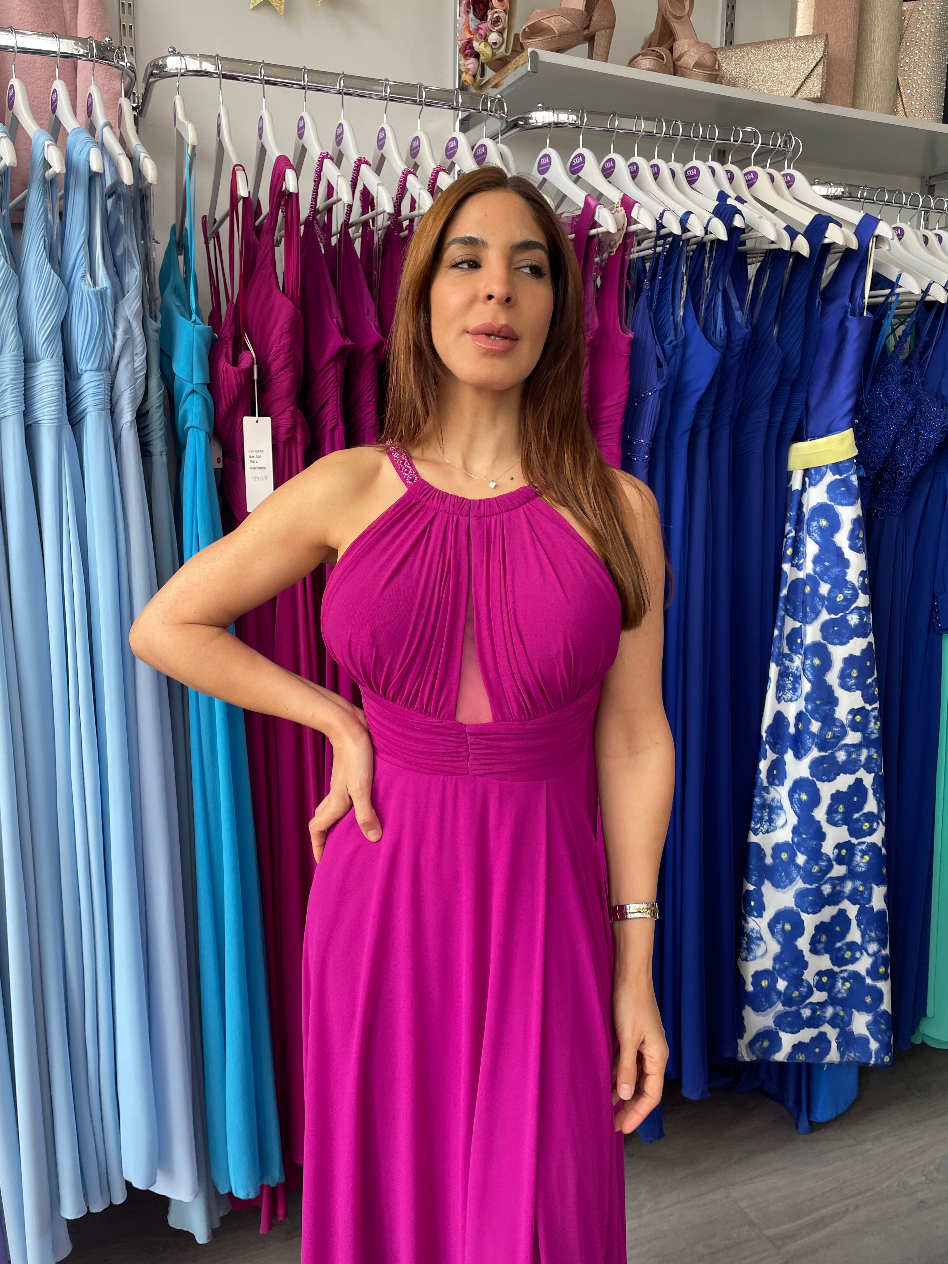 Vestido largo suhaila buganvilla