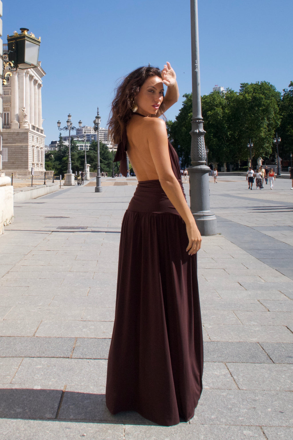 Vestido Largo Dilema chocolate