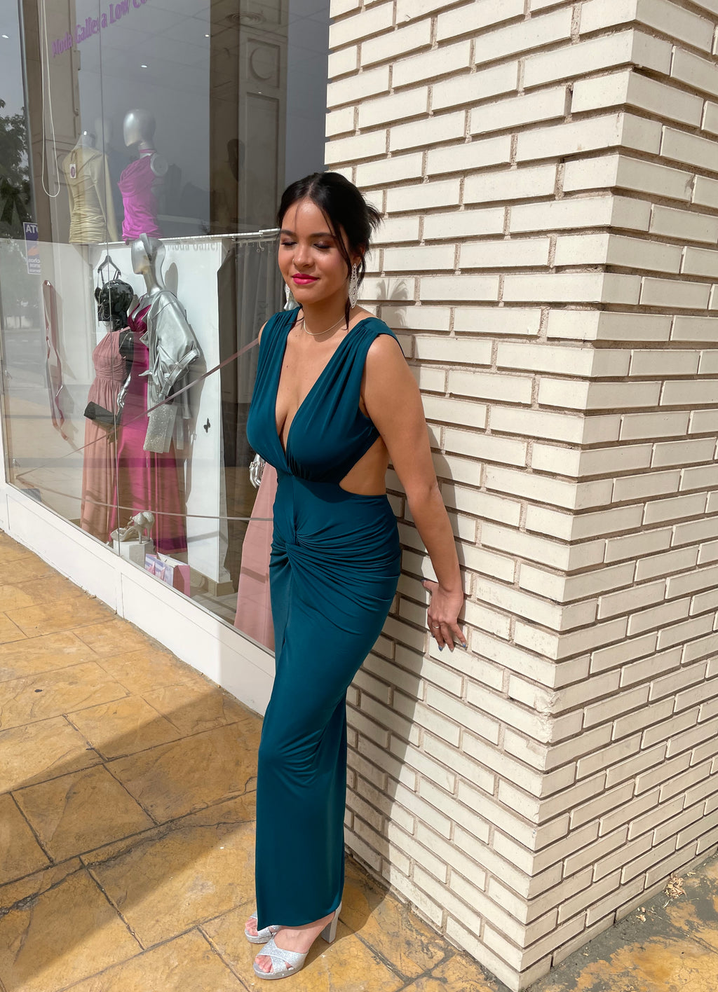 Vestido Largo Adara petróleo  image 5