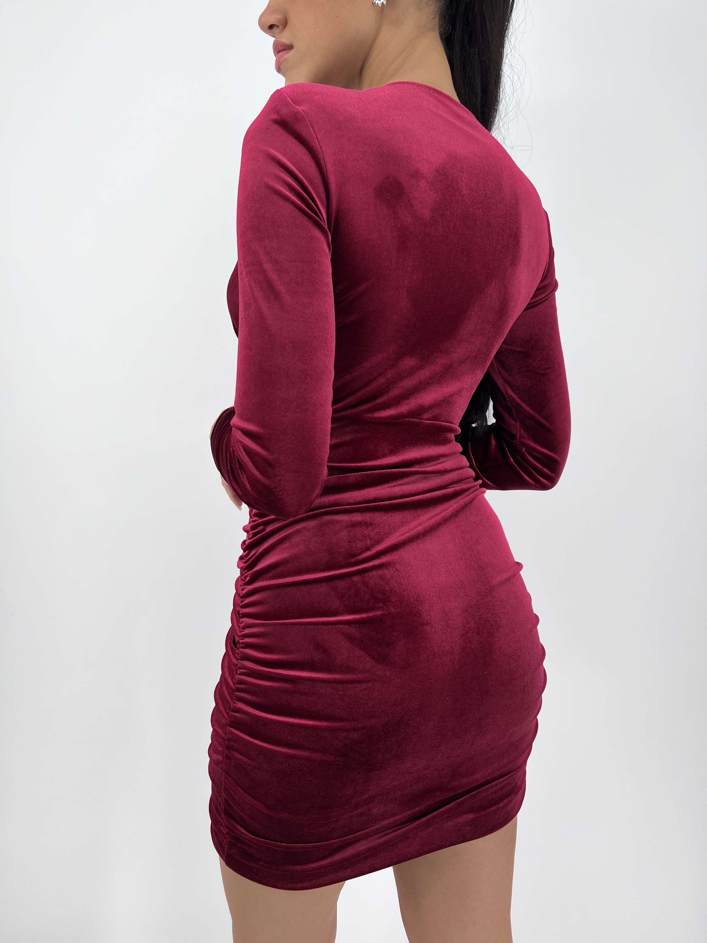 Vestido corto Anya burdeos image 2