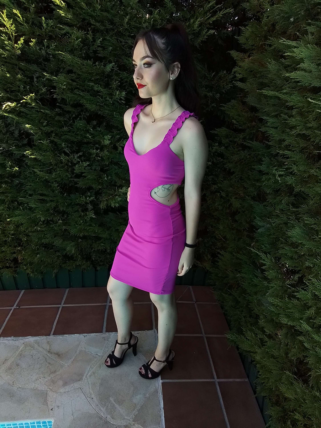 Vestido corto canalé Paula image 2