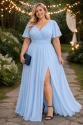 Vestido largo Diana TG Celeste