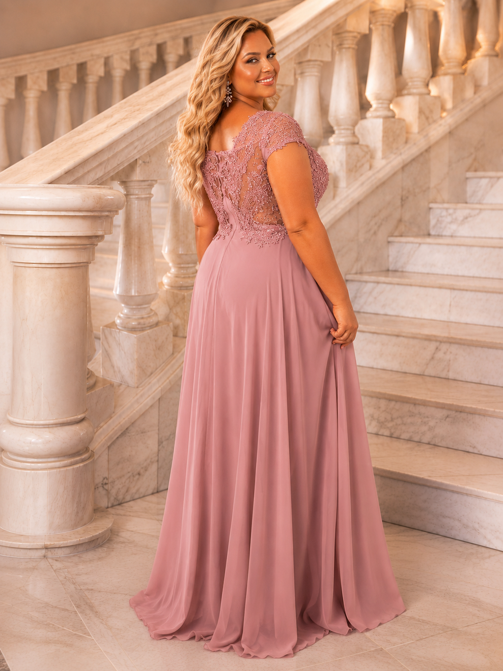 Vestido largo TG Italia Rosa