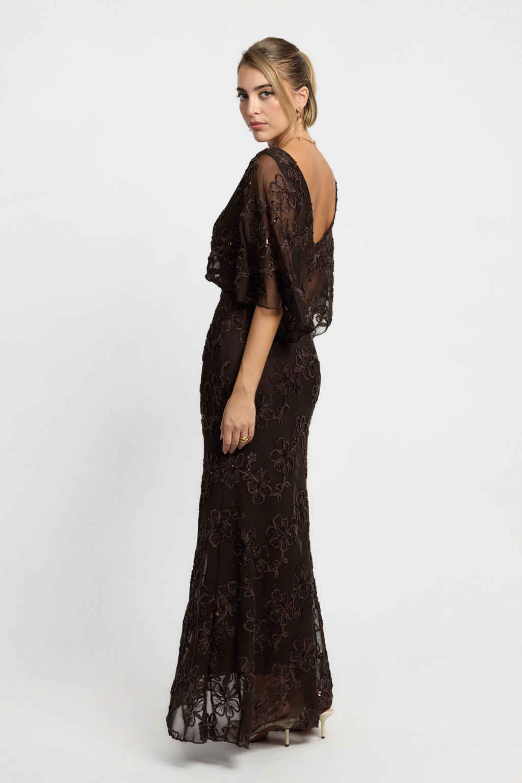 Vestido largo Duna Chocolate