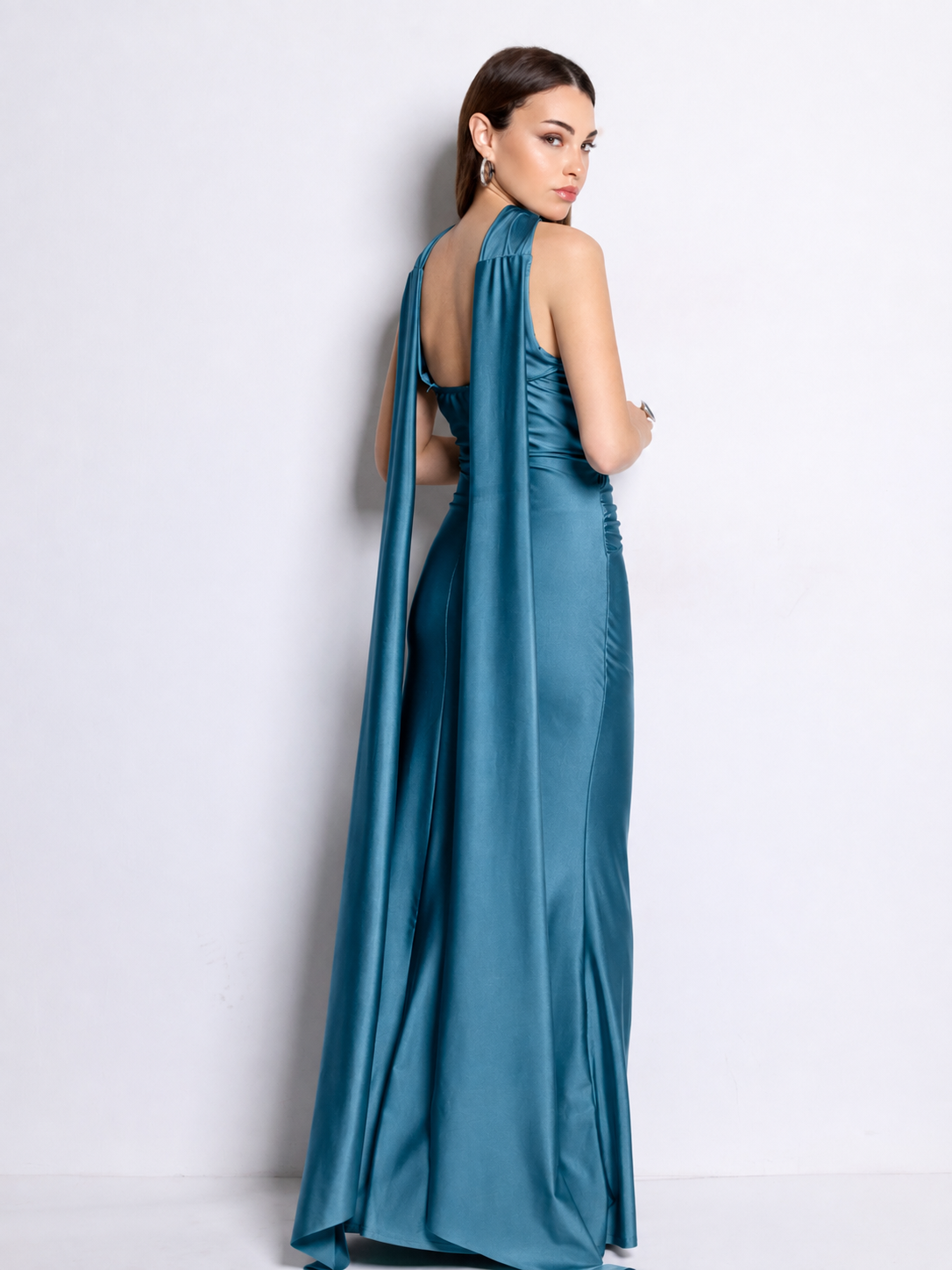 Vestido largo Beberly Petróleo