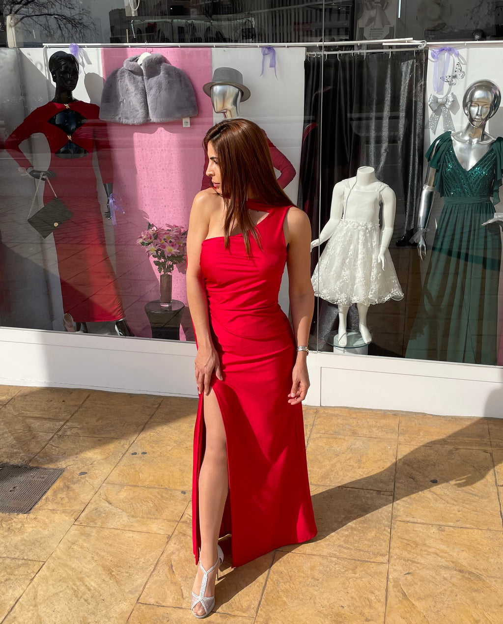 Vestido largo Denia rojo image 6