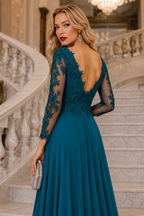 Vestido largo Texas manga larga Petróleo
