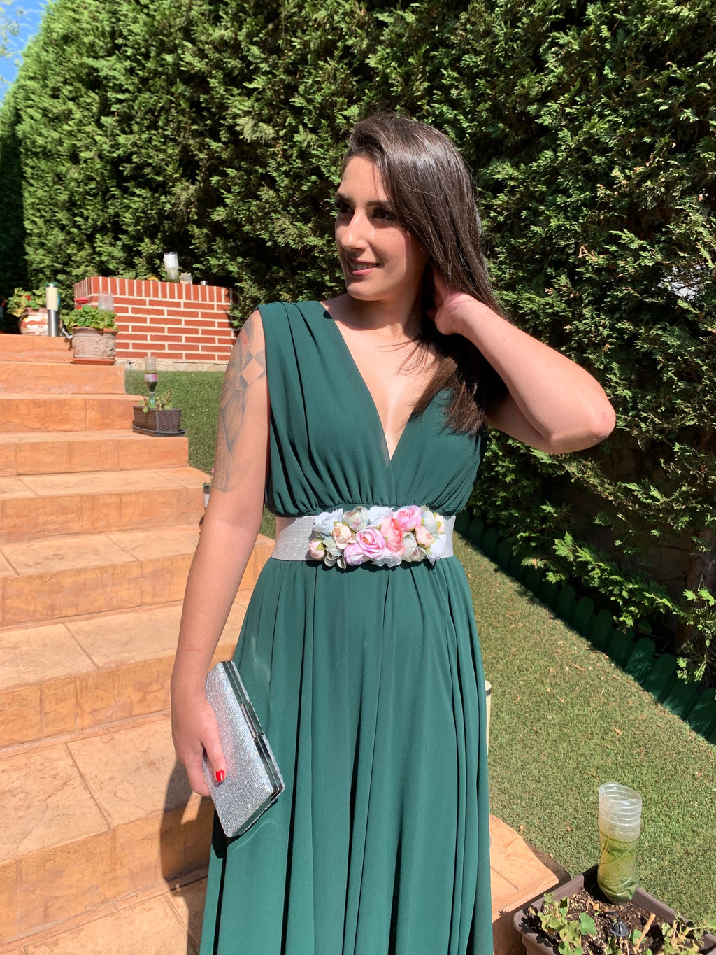 Vestido Rose verde Botella image 1