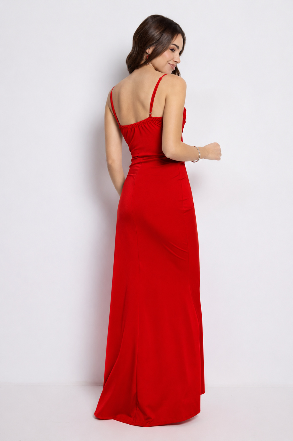 Vestido largo Adrianna Rojo