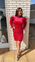 Vestido Kin tachuelas Rojo image 0