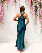 Vestido largo Fire Petróleo