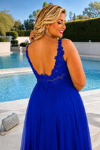 Vestido largo TG Eda Azulón