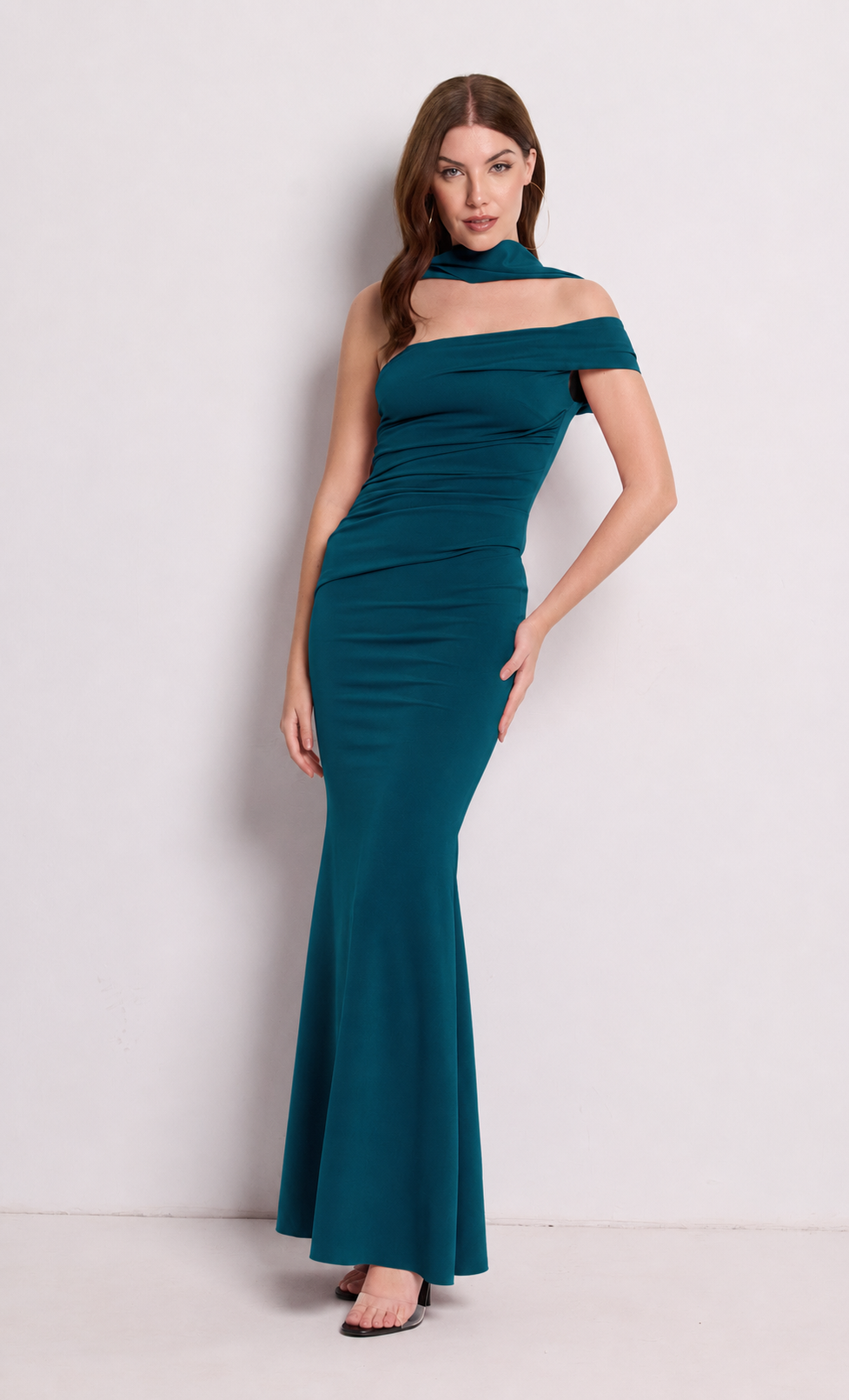 Vestido largo Tirma petróleo