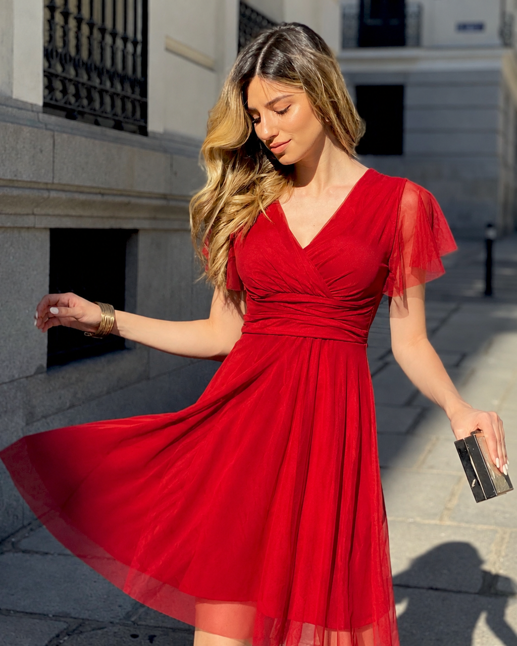 Vestido corto Tamara Rojo