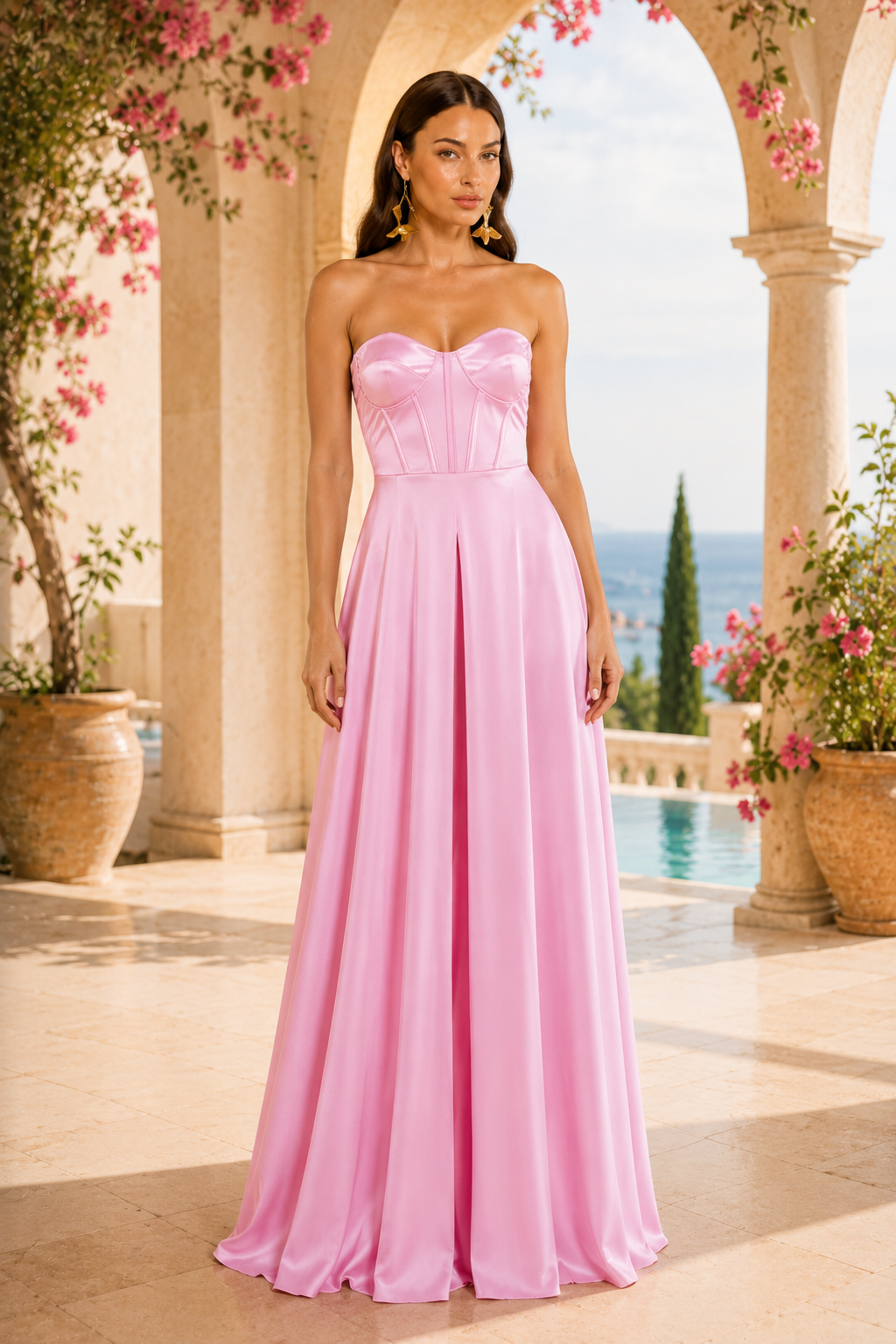 Vestido largo Xiana Rosa