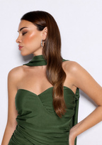 Vestido largo Beberly Kaki
