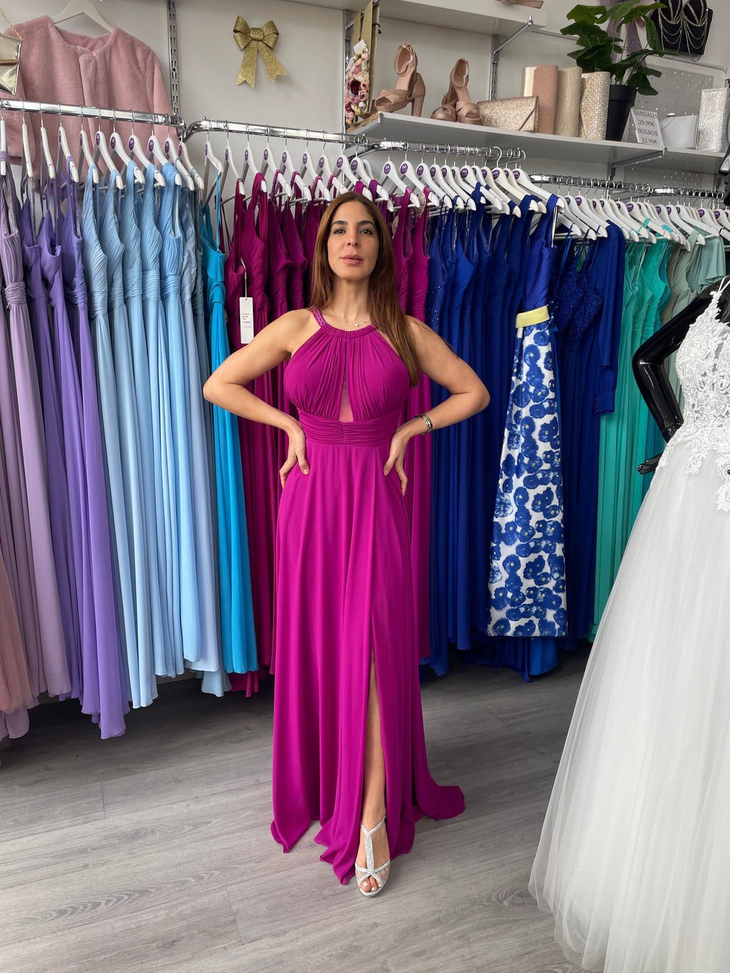 Vestido largo suhaila buganvilla